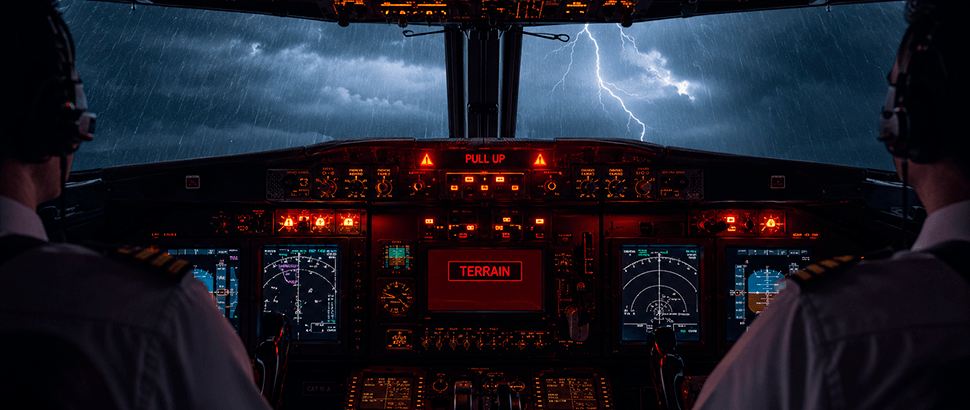Banner do artigo Ruídos e alarmes no cockpit: Entenda o que cada som significa (Versão Desktop)