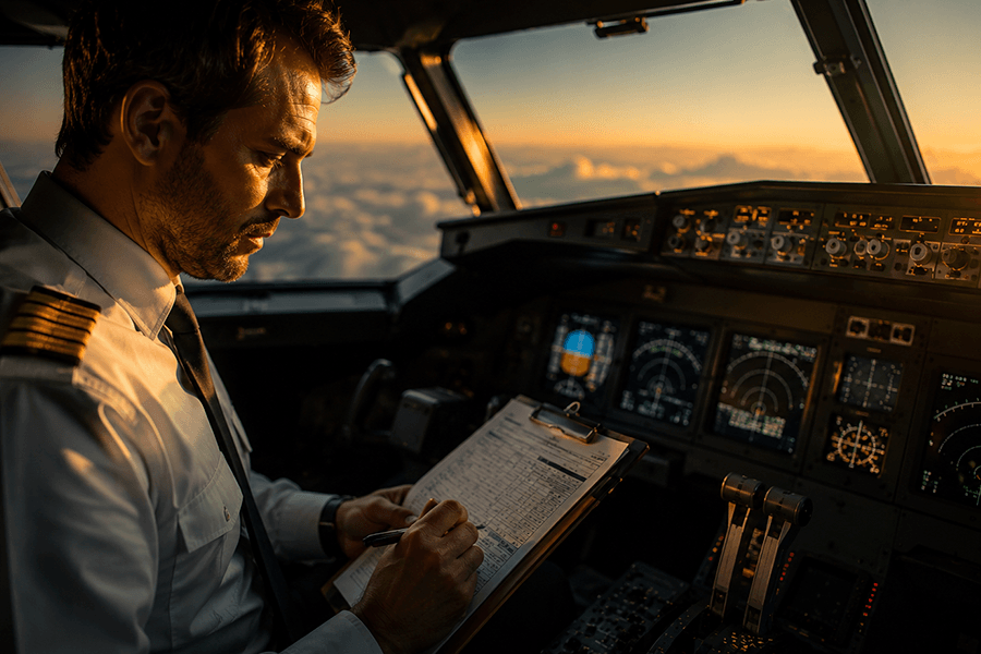 Banner do artigo Quantos voos um piloto realiza por dia? Entenda como funciona a rotina de trabalho dos pilotos (Versão Mobile)